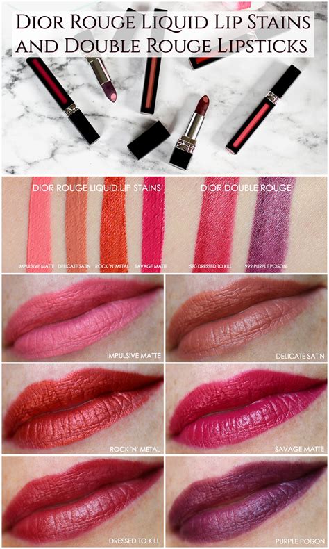 dior rouge double swatches|Dior Double Rouge Lipstick Swatches .